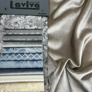 Laviva Premium Parma Serisi - Desenli ve Düz Kombinli Döşemelik Kumaşlar